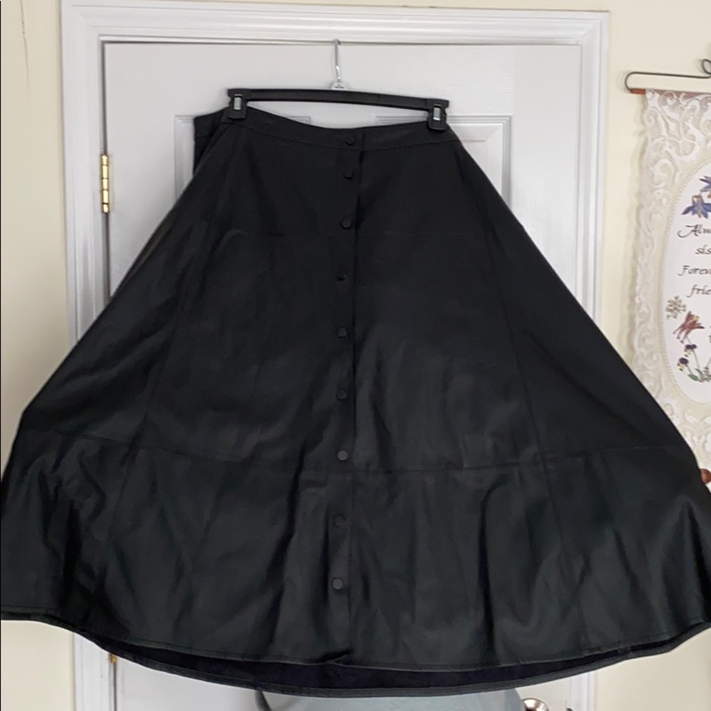 Faux leather skirt